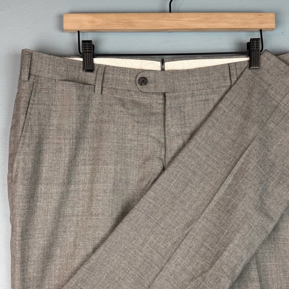 Suitsupply Brescia Int Mens 42x33 Grey Wool Tapered Office Dress Pants Trousers